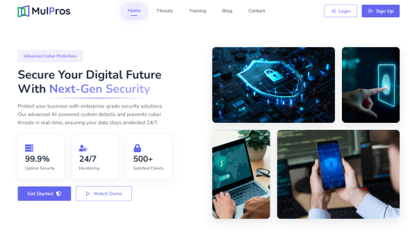 Cyber Security Landing Page