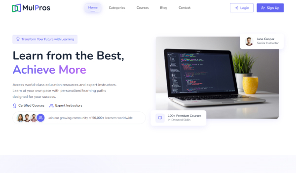 Education Landing Page