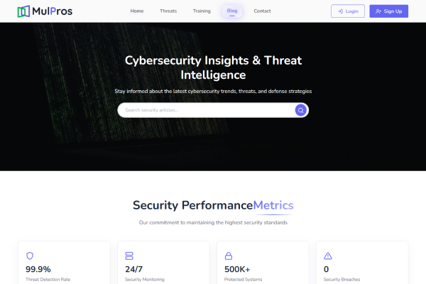 Cyber Security Landing Page