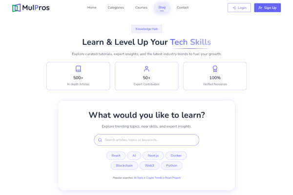 Education Landing Page